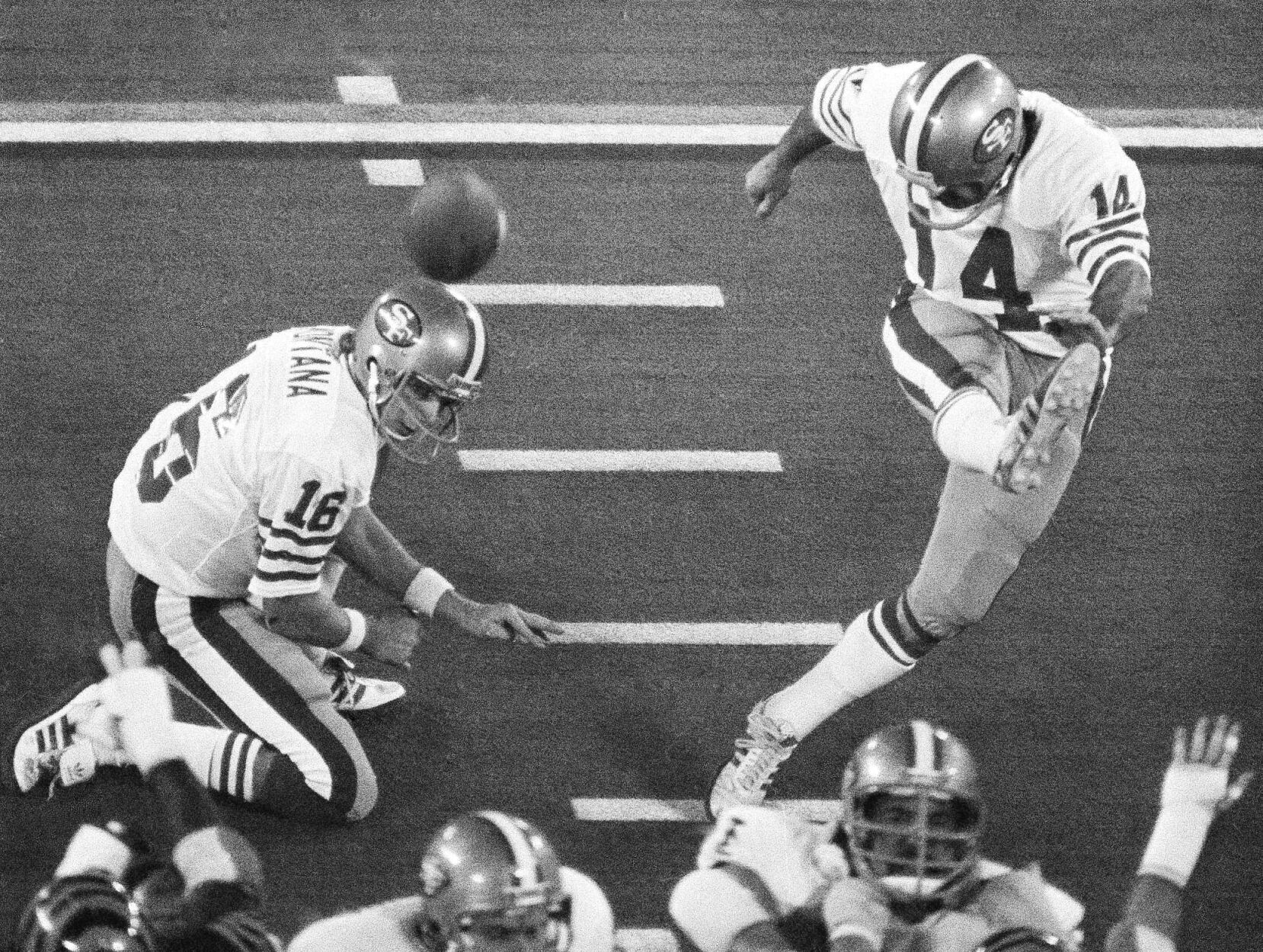 1982: Ray Wersching kicks Super Bowl record-tying four field goals to help 49ers beat Bengals